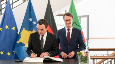 Ministerpräsident Wüst empfängt den Premierminister der Republik Kosovo Albin Kurti