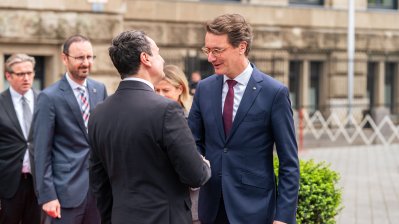 Ministerpräsident Wüst empfängt den Premierminister der Republik Kosovo Albin Kurti