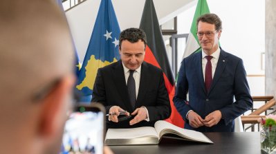 Ministerpräsident Wüst empfängt den Premierminister der Republik Kosovo Albin Kurti