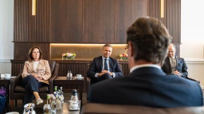 Ministerpräsident Wüst empfängt österreichischen Bundesminister Wolfgang Hattmannsdorfer