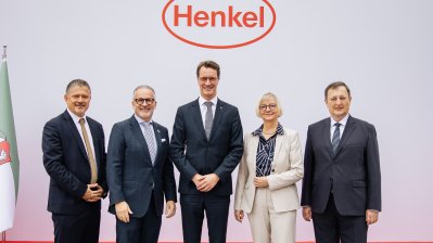 Ministerpräsident Wüst besucht gemeinsam mit dem Henkel-CEO Carsten Knobel das Henkel-Werk in Elmadağ bei Ankara