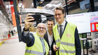 Ministerpräsident Wüst besucht gemeinsam mit dem Henkel-CEO Carsten Knobel das Henkel-Werk in Elmadağ bei Ankara