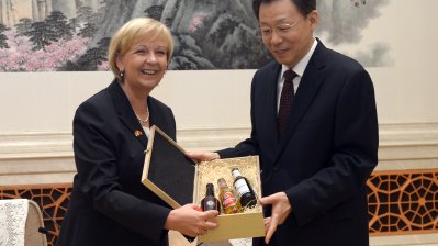 Ministerpräsidentin Hannelore Kraft trifft den Gouverneuer der Proviz Jiangsu, LI Xueyong in Nanjing