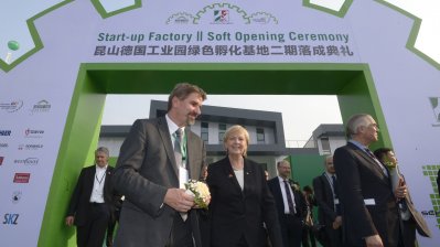 Ministerpräsidentin Hannelore Kraft besucht NRW-Unternehmen in der Startup Factory in Kunshan