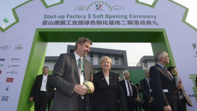 Ministerpräsidentin Hannelore Kraft besucht NRW-Unternehmen in der Startup Factory in Kunshan