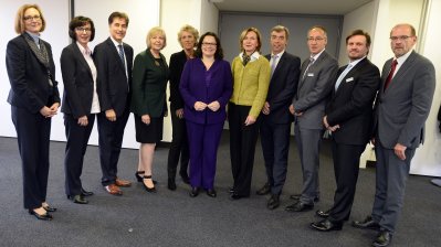 Bundesarbeitsministerin Andrea Nahles besucht Agentur für Arbeit in Düsseldorf