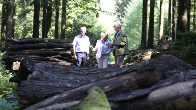 Waldspaziergang mit Ministerpräsidentin Hannelore Kraft und Umweltminister Johannes Remmel