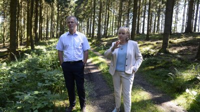Waldspaziergang mit Ministerpräsidentin Hannelore Kraft und Umweltminister Johannes Remmel