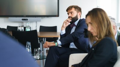 Ministerpräsident Hendrik Wüst empfängt den Marschall der polnischen Woiwodschaft Schlesien