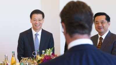 Ministerpräsident Hendrik Wüst trifft den Gouverneur der chinesischen Partnerprovinz Jiangsu