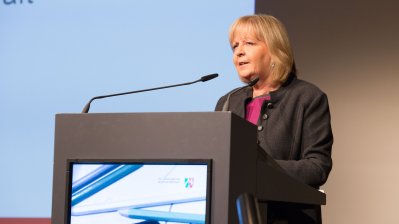 Ministerpräsidentin Hannelore Kraft hält ihre Begrüßungsrede beim Fortschrittskongress NRW am 19. Januar 2017.