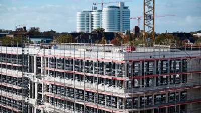 Richtfest des neuen Hüffer-Campus von Universität und Fachhochschule Münster