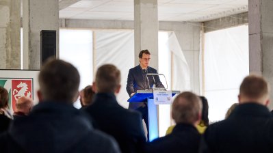 Richtfest des neuen Hüffer-Campus von Universität und Fachhochschule Münster