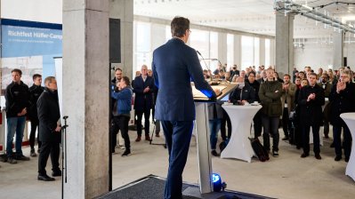 Richtfest des neuen Hüffer-Campus von Universität und Fachhochschule Münster