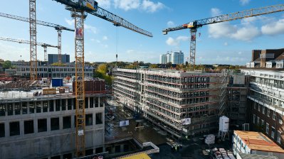 Richtfest des neuen Hüffer-Campus von Universität und Fachhochschule Münster