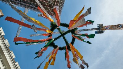 Richtfest des neuen Hüffer-Campus von Universität und Fachhochschule Münster