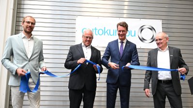 Eröffnung einer Metallpulveranlage beim Stahlhersteller Outokumpu in Krefeld