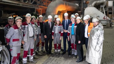 Bundespräsident Steinmeier und Ministerpräsident Wüst besuchen thyssenkrupp und Air Liquide