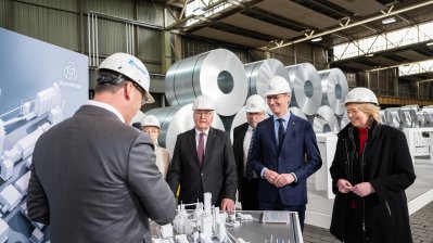Bundespräsident Steinmeier und Ministerpräsident Wüst besuchen thyssenkrupp und Air Liquide
