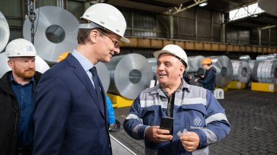 Bundespräsident Steinmeier und Ministerpräsident Wüst besuchen thyssenkrupp und Air Liquide