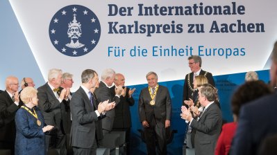 Internationaler Karlspreis an UN-Generalsekretär António Guterres
