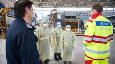 Corona-Patienten aus Italien werden nach Nordrhein-Westfalen geflogen