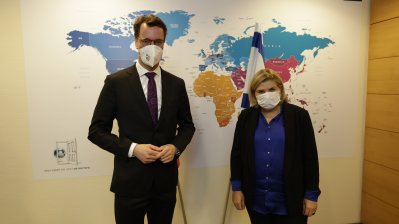 Ministepräsident Hendrik Wüst trifft die israelische Wirtschaftsministerin Orna Barbivai