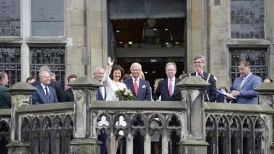 König Carl Gustaf und Königin Silvia von Schweden besuchen Aachen