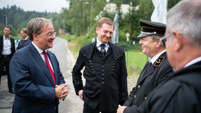 Ministerpräsident Armin Laschet trifft Ministerpräsident Michael Kretschmer und besucht Sachsen
