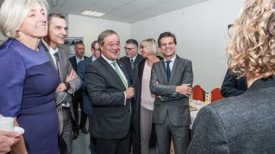Kulturbevollmächtigter Armin Laschet nimmt am Deutsch-Französischen Ministerrat mit Bundeskanzlerin Angela Merkel und dem französischen Staatspräsidenten Emmanuel Macron in Toulouse teil