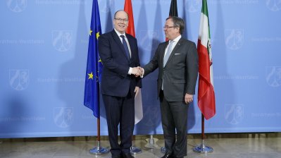 Ministerpräsident Armin Laschet empfängt Fürst Albert II. von Monaco