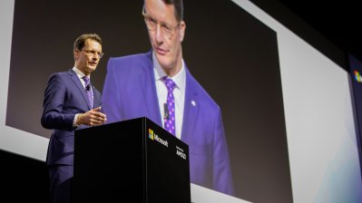 Ministerpräsident Wüst spricht auf internationaler KI-Partnerkonferenz von Microsoft in Bonn