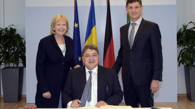 Ministerpräsidentin Hannelore Kraft empfängt Rumäniens Vize-Premier und Wirtschaftsminister Costin Borc