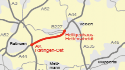 A44: Strecke Heiligenhaus – Velbert freigegeben