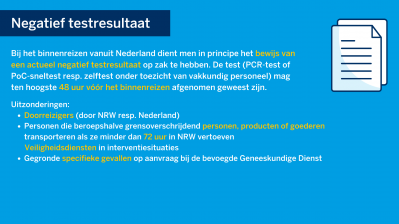 Testpflicht für Einreisende aus den Niederlanden – Nordrhein-Westfalen setzt Entscheidung des Bundes um