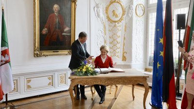 Ministerpräsident Armin Laschet empfängt designierte Präsidentin der Europäischen Kommission in Aachen