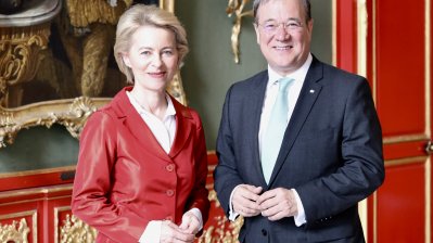 Ministerpräsident Armin Laschet empfängt designierte Präsidentin der Europäischen Kommission in Aachen