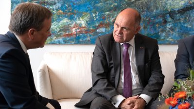 Ministerpräsident Armin Laschet empfängt Österreichs Nationalratspräsidenten, Wolfgang Sobotka