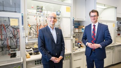 Ministerpräsident Hendrik Wüst und Wissenschaftsministerin Isabel Pfeiffer-Poensgen treffen Prof. Benjamin List