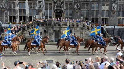 König Carl Gustaf und Königin Silvia von Schweden besuchen Aachen