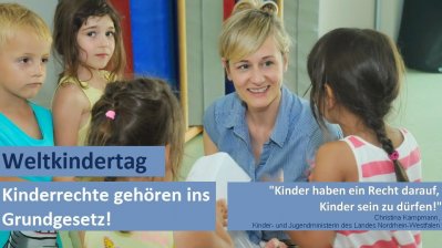 Weltkindertag: Ministerin Kampmann macht sich für im Grundgesetz verankerte Kinderrechte stark