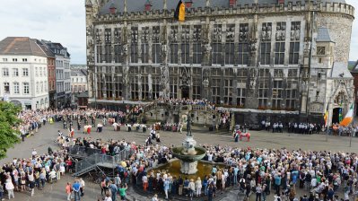 König Carl Gustaf und Königin Silvia von Schweden besuchen Aachen