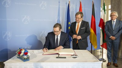 Ministerpräsident Laschet empfängt den Staatspräsidenten der Republik Serbien