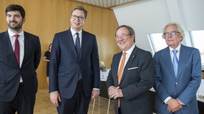 Ministerpräsident Laschet empfängt den Staatspräsidenten der Republik Serbien
