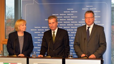 EU-Kommissar Günther Oettinger zu Gast in der Staatskanzlei Nordrhein-Westfalen