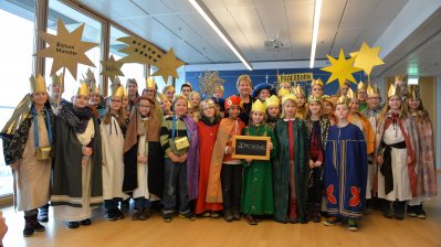 Besuch der Sternsinger in der Staatskanzlei NRW