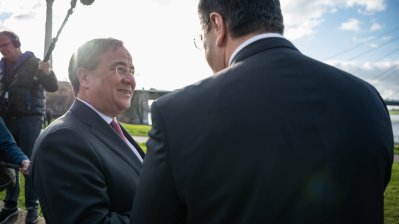 Ministerpräsident Armin Laschet empfängt den Präsidenten des Europäischen Ausschusses der Regionen Apostolos Tzitzikostas