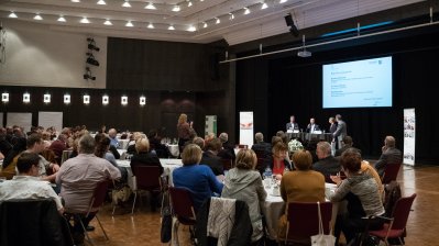 Staatssekretärin Andrea Milz auf der Veranstaltung Engagementstrategie für das Land Nordrhein-Westfalen in Rheine