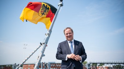 Ministerpräsident Armin Laschet nimmt an der Feier zur Indienststellung der Fregatte Nordrhein-Westfalen teil