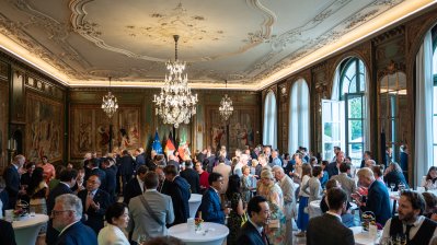 Ministerpräsident Hendrik Wüst empfängt Konsularisches Korps beim Sommerempfang in der Villa Hügel